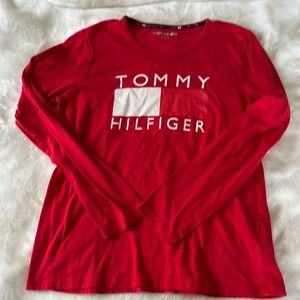 Tommy hillfiger red logo shirt
